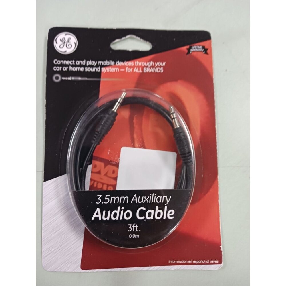 NEW GE 3.5mm Auxiliary Audio Cable 3ft